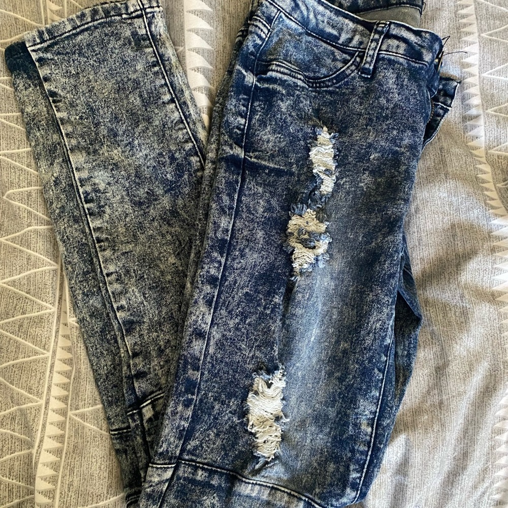 Elite white washed jeans